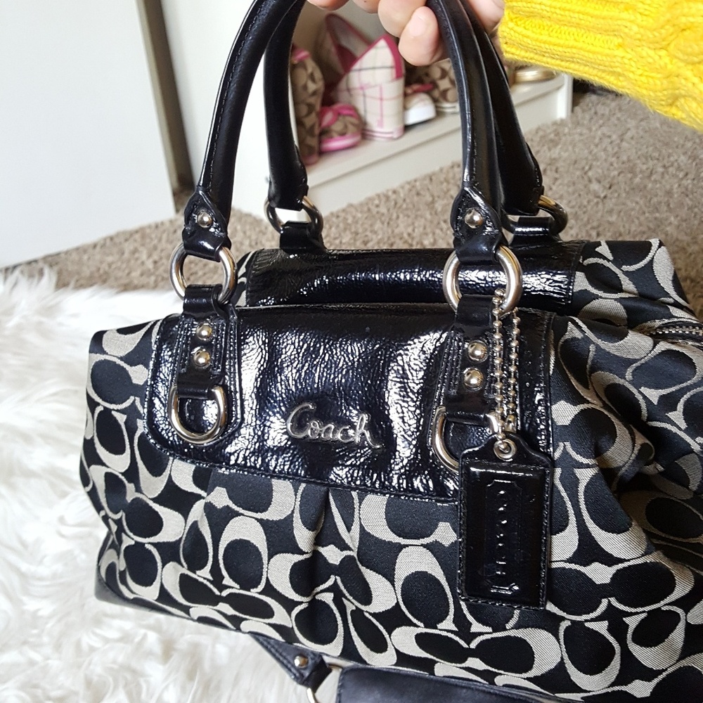 SOLD Coach Monogram Satchel Bag - Picture 2 of 8